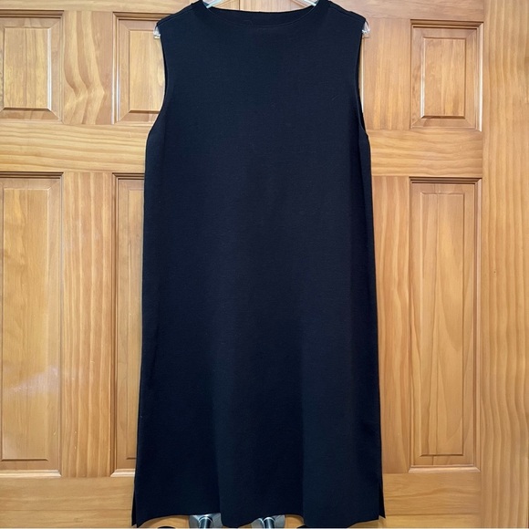 Eileen Fisher Chocolate Brown 100% Wool Dress Size Large - Picture 5 of 12